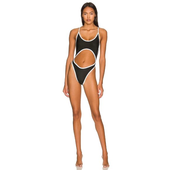 Agua Bendita Mabelle Thoughts Reversible One Piece in White Medium New Womens - Picture 1 of 11
